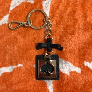 Kate Space cut out black key chain/bag charm